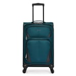 U.S. Traveler Aviron Bay Valise Extensible Souple avec roulettes pivotantes, Bleu Sarcelle, Carry-on 22-inch, Aviron Bay Valise Extensible Souple avec roulettes pivotantes