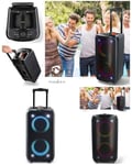 ENCEINTE SONO PORTABLE PARTY KARAOKE BLUETOOTH 240W MOBILE USB TWS LED RGB + TELECOMMANDE