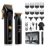 SEJOY Professional Hair Clippers T-Blade Trimmer Set Cordless Hair Cutting Kits