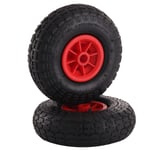 2 X 10" Pneumatic Sack Truck Trolley Wheel Barrow Tyre Tyres Wheels 3.0/3.5-4.0