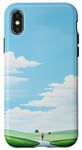 Coque pour iPhone X/XS Fille vélo nature paysage extérieur