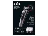 Braun Beardtrimmer Bt9420, Vaskbar, Batteri, Sort, Grå