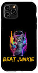 iPhone 11 Pro Cute Cat with Headphones for a Cat Owner Cat Lover Case