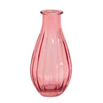 Talking Tables Purple Glass Bud Vase for Flowers | Small Ribbed Narrow Necked Bottles for Home Décor, Arrangements, Wedding Centrepieces for Table Decorations, Windowsill, One Size