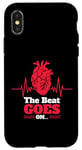 iPhone X/XS The Beat Goes On Wear Red Heart Disease Awareness Valentines Case