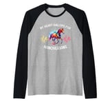 Hanoverian ECG Horse Riding Hanoverian Raglan Baseball Tee