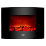 Cheminée murale électrique décorative Cecotec Warm 2200 Curved Flames 2000W Noir