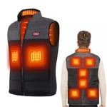 vapesoon Gilet Électrique Chauffant d'Homme et Femme - Rechargeable par USB Lavable Chaud Gilet avec 5 Zones de Chauffage pour Ski en Plein air Randonnée Chasse Camping (Batterie Non Incluse)