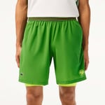 Lacoste Mens Roland Garros Edition Lined Shorts in Green material_Synthetic - Size 2XL