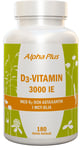 Alpha Plus D3-Vitamin 3000 IE med K2 180 kapslar