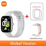 Varastossa Global Version Redmi Watch 4 Smart Watch Ultra Large 1,97 Tuuman Amoled-Näyttö 20 Päivän Akunkeston Tuki 5-Järjestelmä_Gray N White Strap