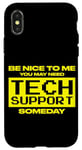 Coque pour iPhone X/XS Funny Tech Support It Programmateur informatique professionnel