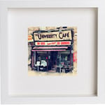 L Lumartos Wall Art Watercolour Print of The University Cafe Glasgow, Scotland 193, White, One Size