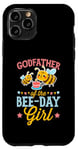 Coque pour iPhone 11 Pro Fête d'anniversaire sur le thème du parrain de l'abeille pour fille