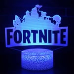 3D F-ortnite LED Nattlampa 7 Färgbyten Skrivbordslampa Sänglampa Touch & Fjärrkontroll Hemrumsdekorationer Swiftie Fans Jul- och Födelsedagspresenter A