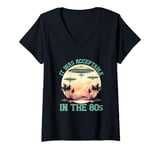 Womens It Was Acceptable in the 80s Palm Trees Sunset Summer V-Neck T-Shirt