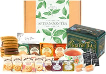 English Afternoon Tea & Biscuit Hamper - Gift Hamper Basket, Tea Gift Set, Food