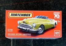 MATCHBOX - BUICK SKYLARK 1953 - 1/64 -  VOITURE MINIATURE - JAUNE - 100% NEUF