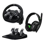 Logitech G920 Driving Force volant de course et pédalier pour Xbox One et PC + Astro A10 casque gaming - Noir