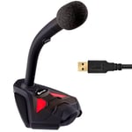 KLIM Voice V2 + Microphone USB de Bureau + Nouveauté 2022 + Micro Gamer Idéal pour Jeux Vidéo, Streaming, Youtube, Podcast + Qualité de Son Optimale + Compatible Windows, Mac, PS4 + Rouge