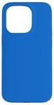 Coque pour iPhone 15 Pro Couleur bleu denim simple