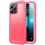 SPORTLINK Coque pour iPhone 13 Pro Max Étanche Antichoc - 360 degres Incassable Militaire Rigide Intégrale Case/Bumper [IP68 Waterproof/Imperméable] Antipoussière [avec Protection Camera+Écran]-Rose