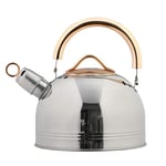 Stovetop Whistling Kettle, Food Grade Stainless Steel Teapot, High Capacity Thickened Composite Bottom, Suitable for All Hob/Stove Types, Including Induction (3L)