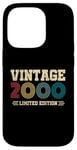 Coque pour iPhone 14 Pro 25 Year Old Gifts Vintage 2000 Édition limitée 25e anniversaire