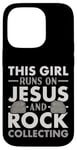 Coque pour iPhone 14 Pro Collection Rock Collector This Girl Runs On Jesus And Rock Collecting