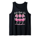 Cute Pink Flamingos Girls Night Out for Friends Flamingo Tank Top