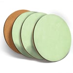 4 x Coasters  - Mint Green Science Atom Print Chemistry Physics  #45742