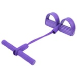 (Purple)2 Tube Foot Pedal Pull Rope Elastic Leg Puller SitUp Abdominal Fitn ME