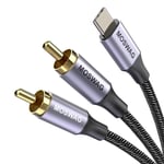 Câble 2 Rca Usb C Audio Stéréo Adaptateur Type C Mâle Vers 2 Rca Mâle Y Auxiliaire Audio Câble Numérique Compatible Avec Téléphone Amplificateur Enceinte Hdtv Home Cinéma Vidéo Pro[VID061249]