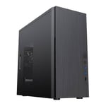 CiT Course Micro ATX Case with Brushed Aluminium Front and 1 x 80mm Rear Fan