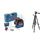 Bosch Professional Laser Level GLL 3-80 + Bosch Professional Tripod for Lasers and Levels BT 150