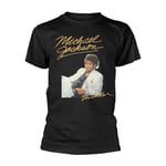 MICHAEL JACKSON - THRILLER WHITE SUIT BLACK T-Shirt Small