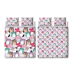 Squishmallows Double Duvet Cover Set Kids Bedding Reversible 200cm x 200cm