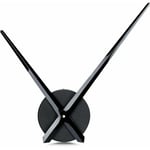 Alovez - Grande Horloge Murale à Aiguilles Simples Noires sans Chiffres, Mouvement d'Horloge à Longue Aiguille avec 31.5cm de Long