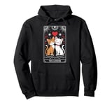 Tarot Card Mystic Cats | The Lovers Valentines Day Couples Pullover Hoodie