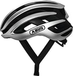 ABUS AirBreaker Racing Bike Helmet - High-End Bike Helmet for Professional Cycling - Unisex, for Men and Women - Silver, Size L