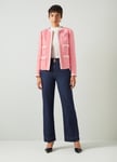 LK Bennett Womens Charlie Jackets, Pink/Cream - Size 6 UK