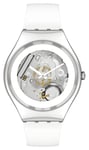 Swatch SYXS138 PURE WHITE IRONY (38mm) Skeleton Dial / White Watch