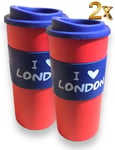 400ml Double Wall Drinking Cup Warm Coffee Tea Travel Reusable Mug Screw On Lid