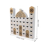 (JM01507)DIY Wooden Ramadan Advent Calendar LED Light 30 Storage Drawers