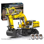 Lommer Technic Excavator, 2071Pcs 2.4G Remote Control Excavator Truck, Compatible with Lego Technic