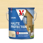 V33 Lasure Bois extérieur Incolore satin - Haute Protection 8 ans - Haute résistance hydrofuge et anti-UV - Résiste aux variations du bois - Ecolabel, résine d'origine végétale - 2,5L