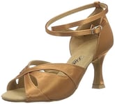 Diamant Diamant Damen Latein Tanzschuhe 141-087-379, Chaussures de Danse de salon femme, Braun (Dark Tan), 39 1/3 EU