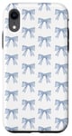 Coque pour iPhone XR Coquette Aesthetic Blue Bow Preppy Cute Pattern Girl