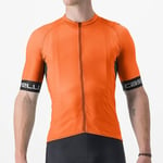 Castelli Entrata VI Short Sleeve Cycling Jersey - SS24 Brilliant Orange / Dark Grey Ivory Small Orange/Dark Grey/Ivory