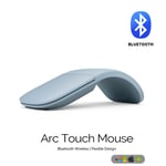 Souris optique sans fil Bluetooth pliable ultra mince,périphérique tactile,silencieuse,pour Microsoft PC,ordinateur portable,tablette - Type Blue Bluetooth